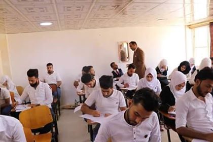 السيد رئيس جامعة الانبار يتفقد سير امتحانات