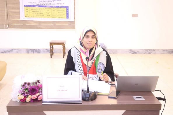 محضر أطروحة دكتوراه للطالبة هبة صفاء شاكر، قسم اللغة العربية