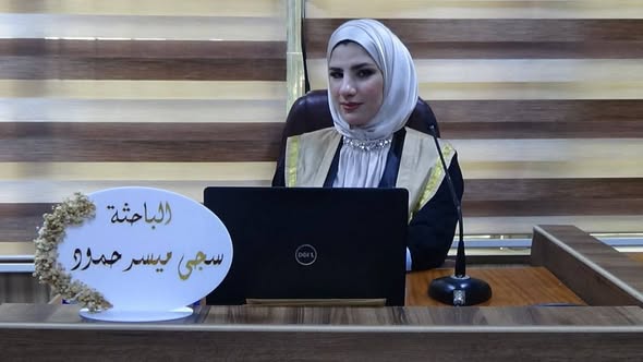 مناقشة رسالة ماجستير للطالبة سجى ميسر حمود